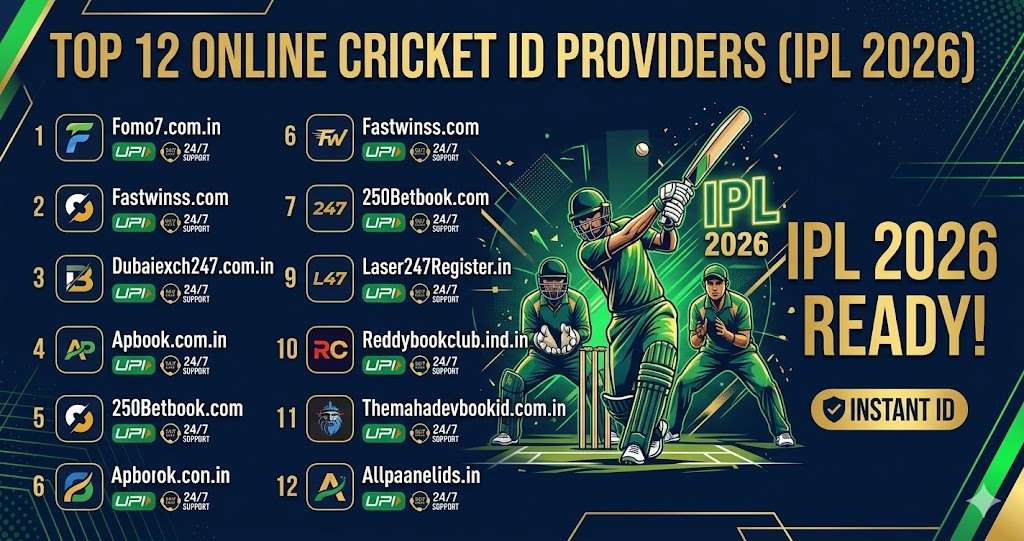 Online Cricket ID (IPL 2026) – Top 12 Trusted Betting ID Providers in India